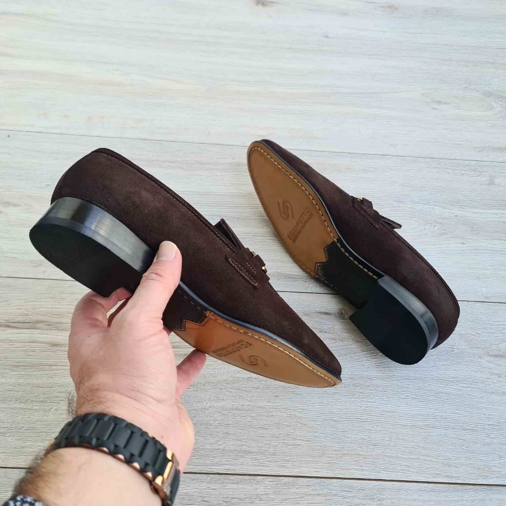Leather Loafer with Hand-stitched Sole - Picture 2 of 4